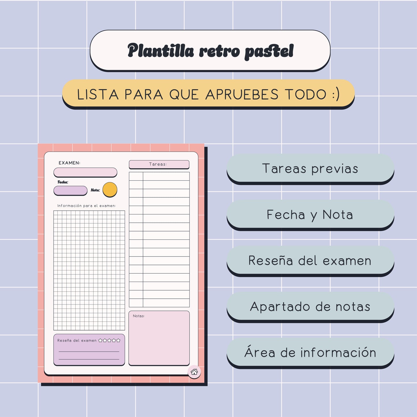 Plantilla exámenes retro