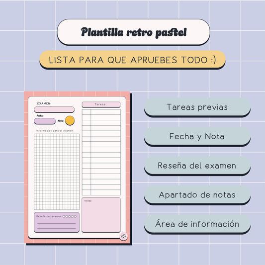 Plantilla exámenes retro