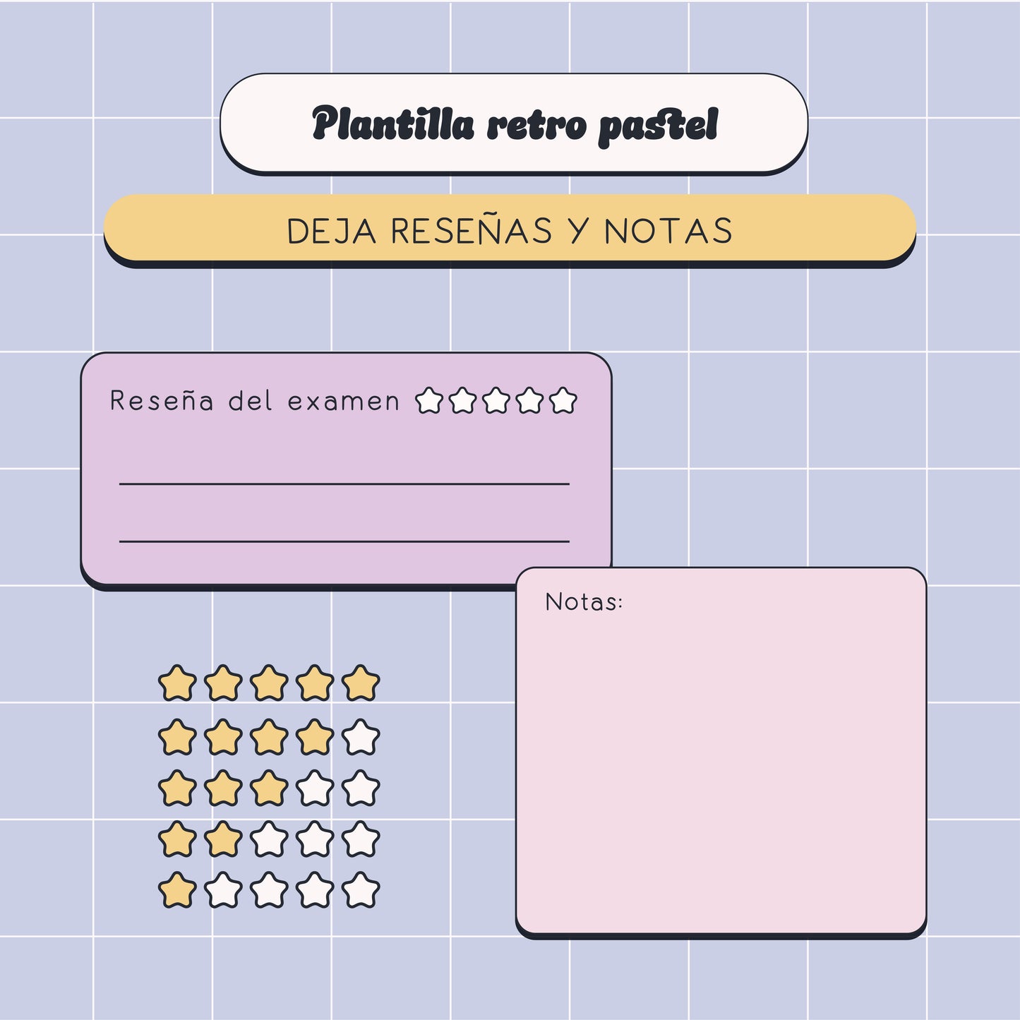Plantilla exámenes retro