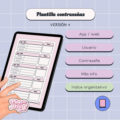 Plantilla Contraseñas