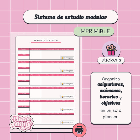 Cuaderno de estudio (SEMOD) - Imprimible