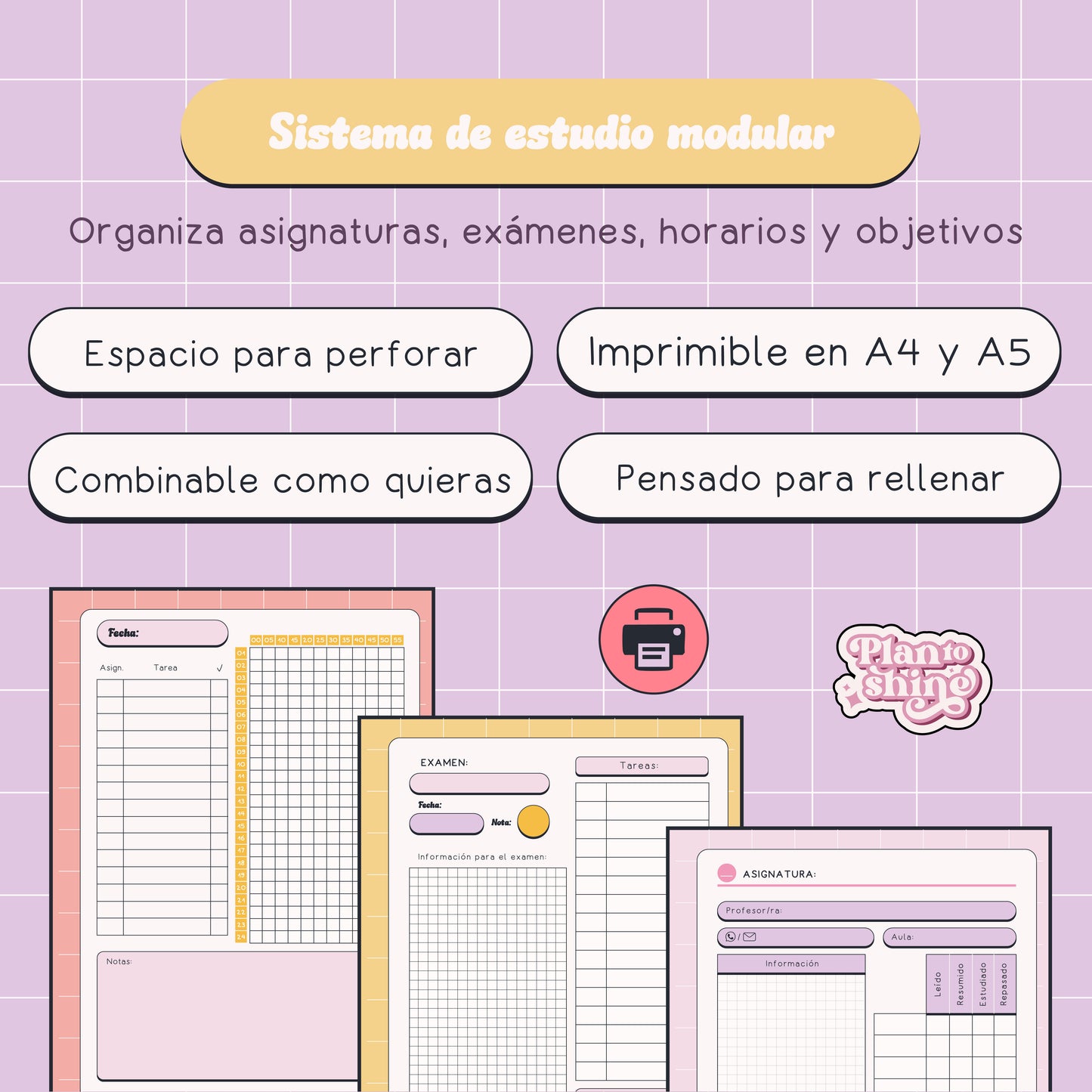 Cuaderno de estudio (SEMOD) - Imprimible