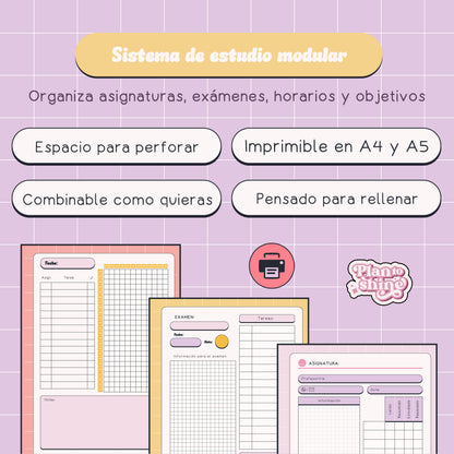 Cuaderno de estudio (SEMOD) - Imprimible