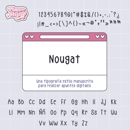 Tipografía Nougat