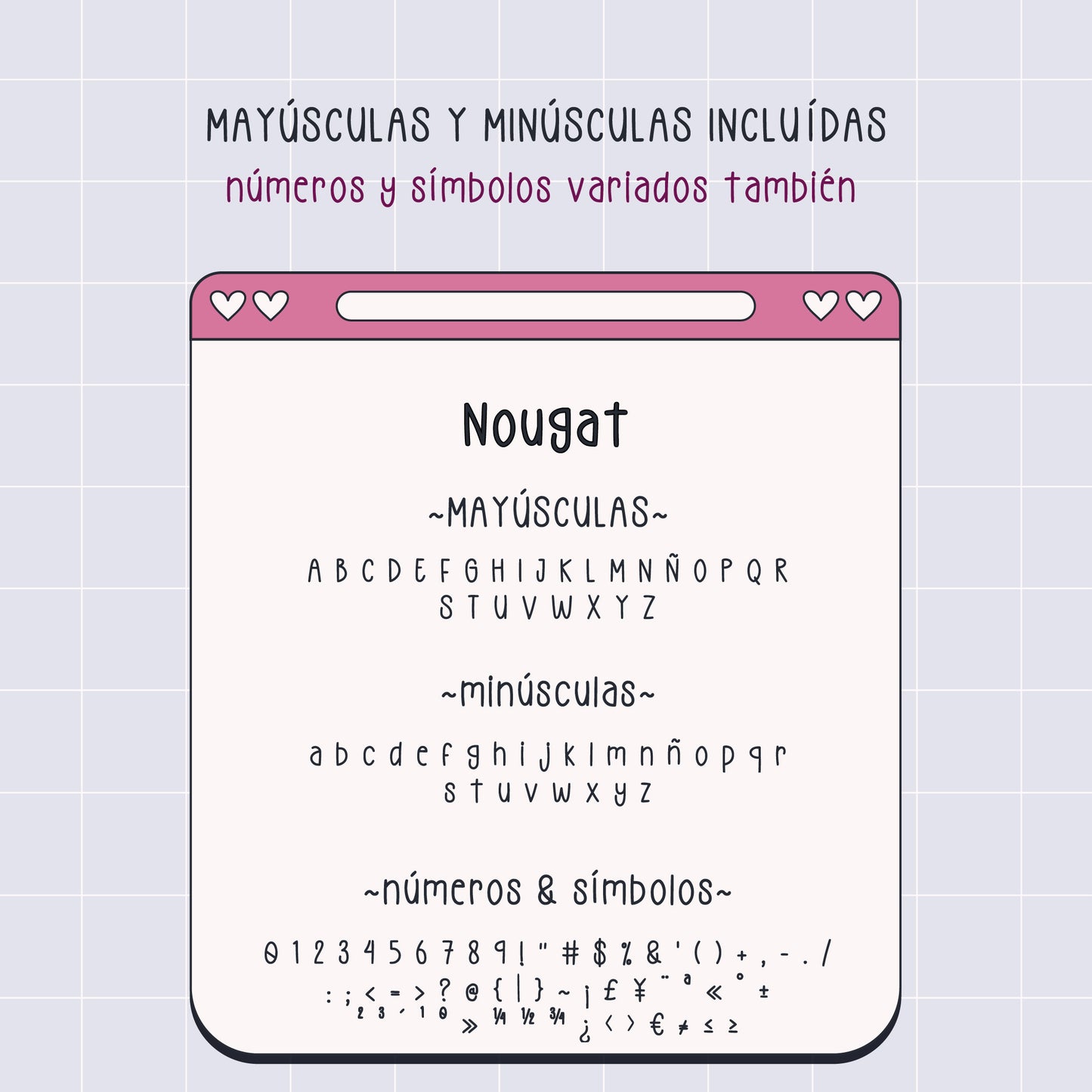 Tipografía Nougat
